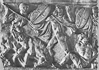 Combat entre un soldat romain et un guerrier gaulois (source La documentation par l'image, 1953)